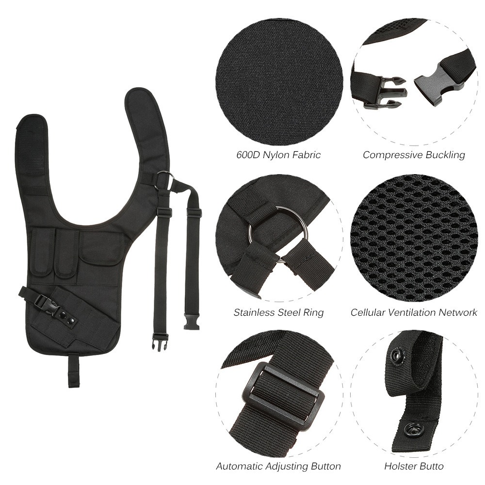 BG04 Tactical Underarm Shoulder Bag – Low-Profile Crossbody Utility Chest Bag - Image 2