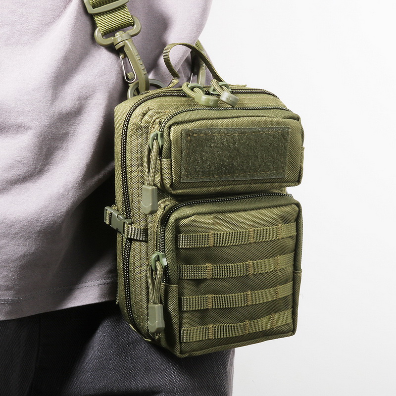 BG12 Tactical Mini Crossbody Pouch – MOLLE EDC Phone Waist Bag - Image 3