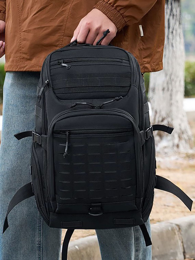 BP05 Urban Outdoor Leisure Backpack - Large Capacity Black Travel, Hiking & Everyday Adventure Pack - Image 2