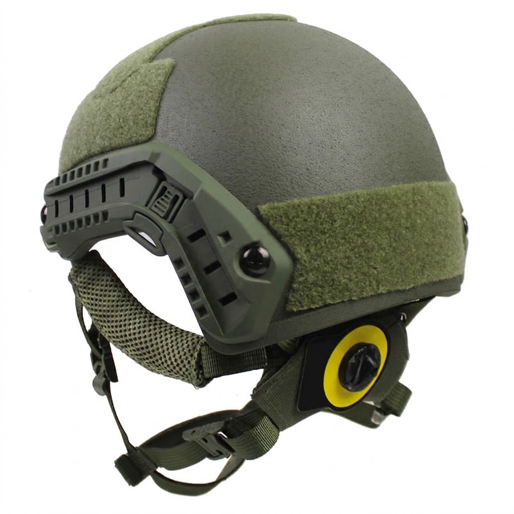 HT04 FAST Fiberglass Tactical Training Helmet with Side Rails and Adjustable Suspension - Image 2