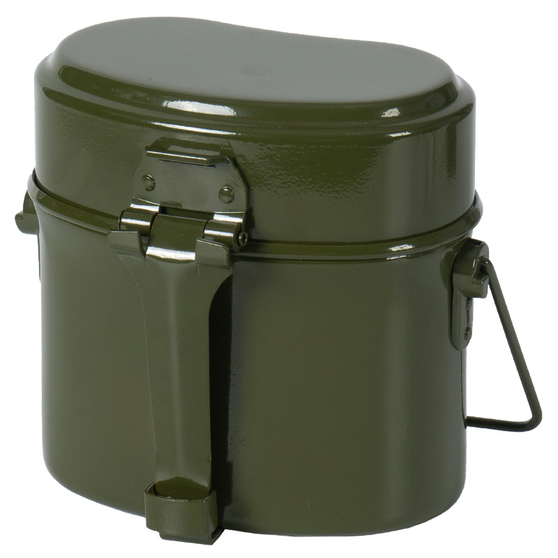 CG01 German-Style Aluminum Camping Mess Kit with Hanging Pot and Compact Cookware Set - Image 4