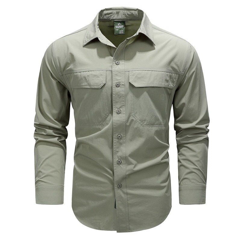 SHL13 Men’s Quick-Drying Long Sleeve Tactical Outdoor Shirt - Image 5