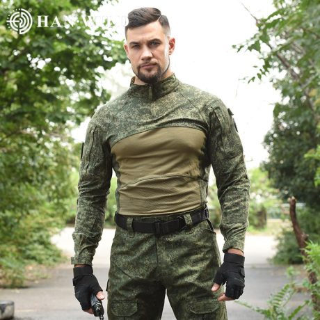 TSL01 Tactical Long-Sleeve Frog Shirt – Camouflage Combat Training Top