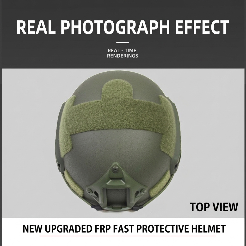 HT04 FAST Fiberglass Tactical Training Helmet with Side Rails and Adjustable Suspension - Image 5