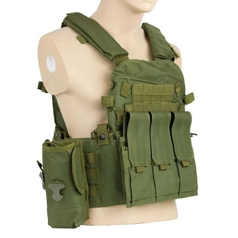 A03 Modular Tactical Vest with Front Utility Pouches and Adjustable Side Panels - Image 3