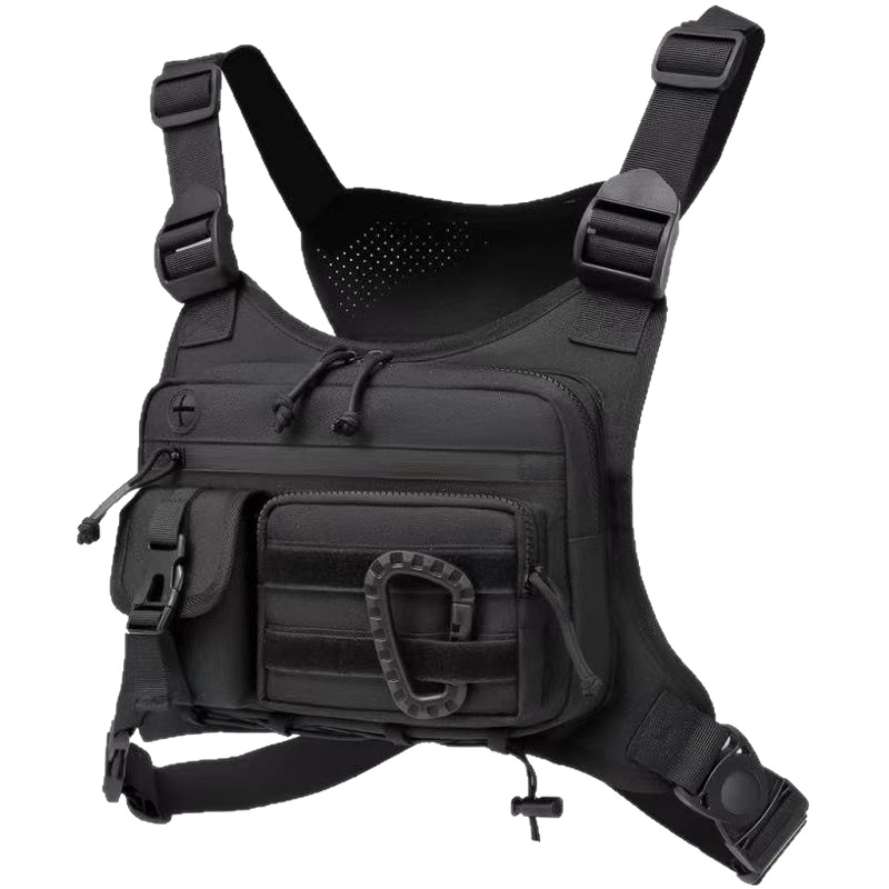 BG13 Tactical Chest Bag – Adjustable Crossbody Utility Vest Bag with Multi-Pocket Storage - Image 3
