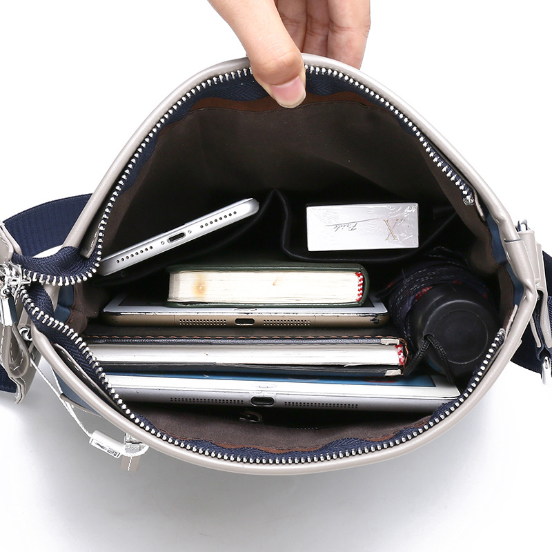 BG24 Classic Oxford Crossbody Shoulder Bag – Lightweight Everyday Commuter Satchel for Men - Image 3