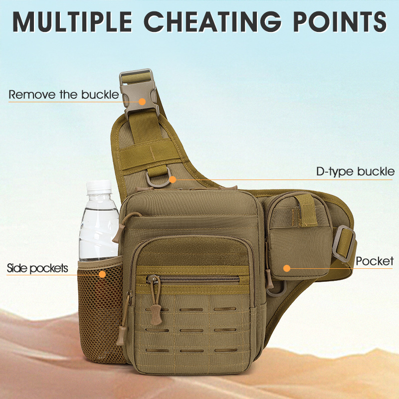 BG39 Lightweight Outdoor Crossbody Shoulder Bag – Water-Repellent Utility Bag with Multi-Compartment Storage - Image 3