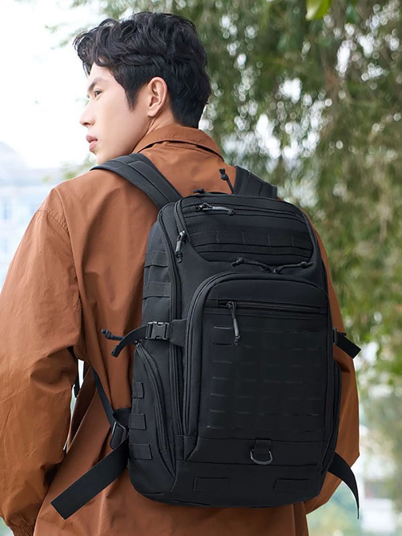 BP05 Urban Outdoor Leisure Backpack - Large Capacity Black Travel, Hiking & Everyday Adventure Pack - Image 3