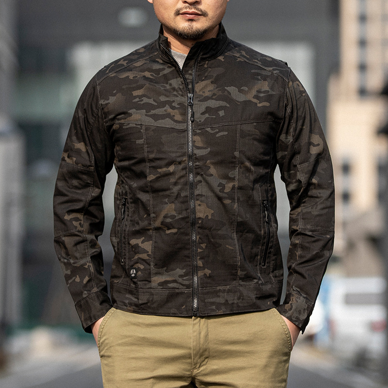អាវជាក់ Softshell Tactical JK02 សម្រាប់បុរស មានហោប៉ៅ Camouflage និងរចនាបទ Urban Workwear - Image 3
