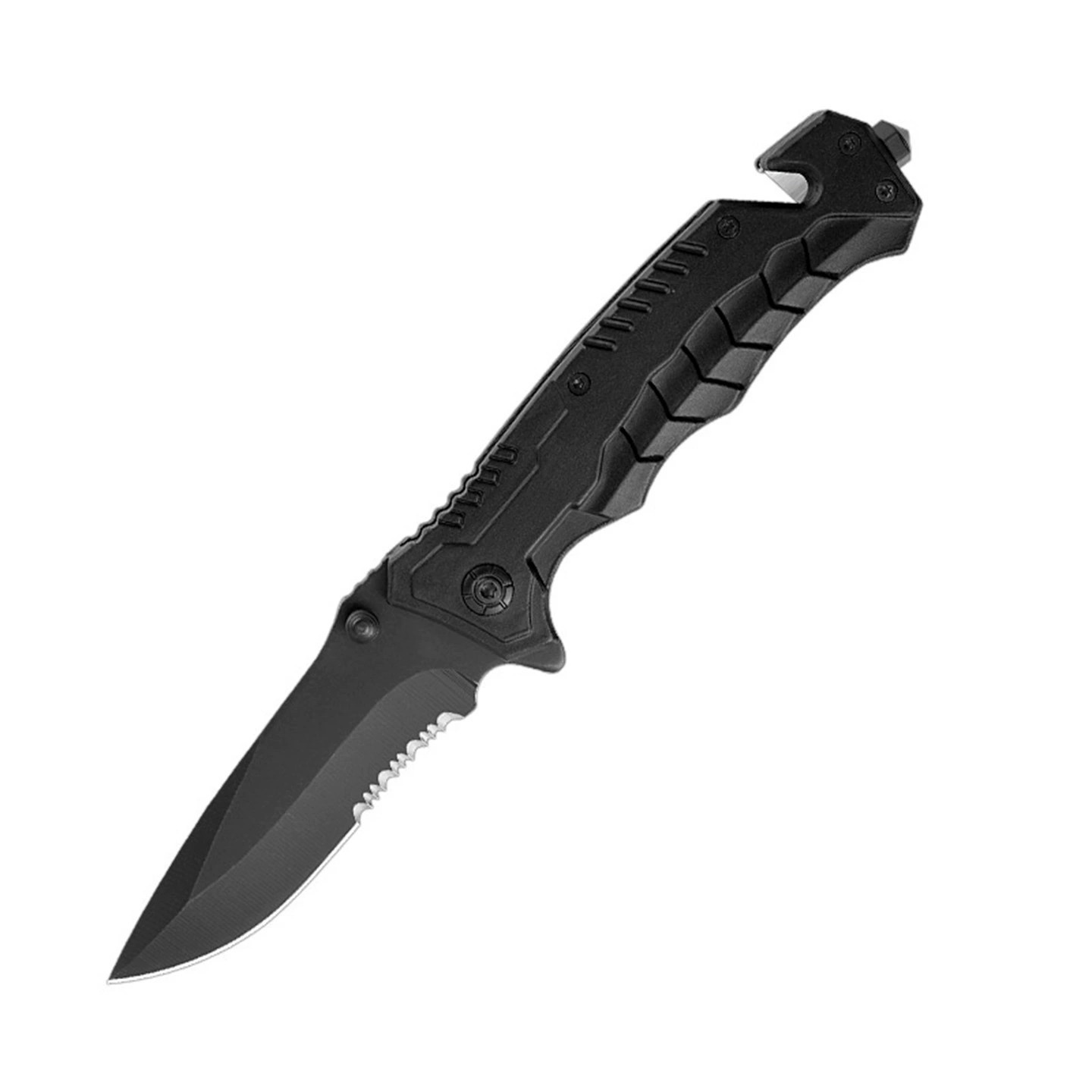 K24 3Cr13Mov Tactical Folding Knife – Lightweight 110g EDC Survival Tool with Glass Breaker & Line Cutter - Image 3
