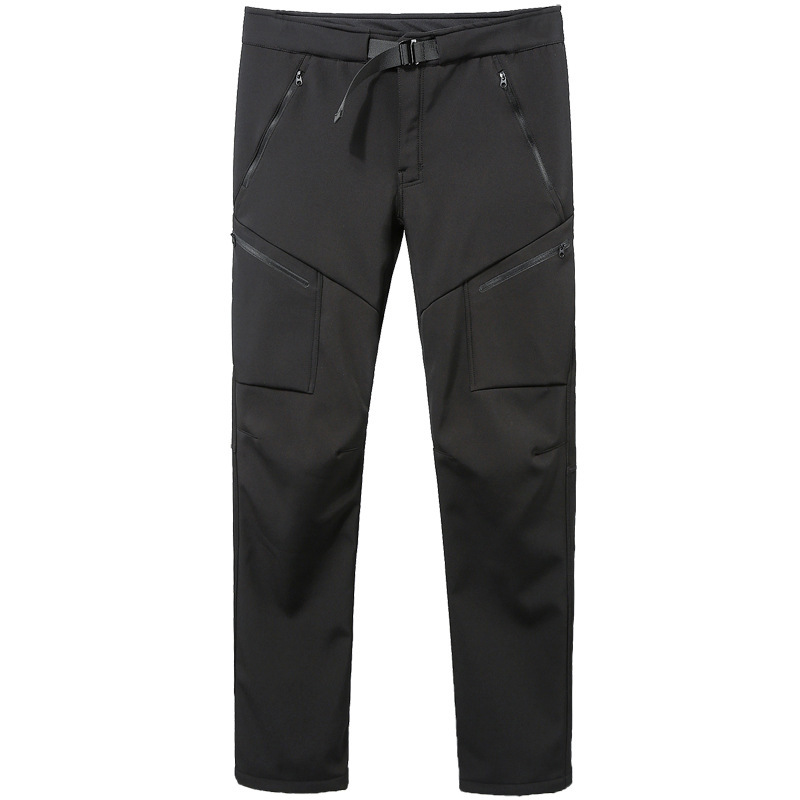 IX11 Fleece-Lined Softshell Tactical Pants – Warm Outdoor Utility Trousers with Adjustable Waist and Zip Pockets - Image 3