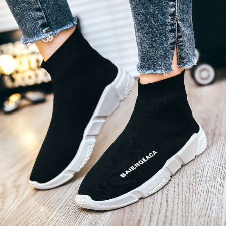 SH17 Unisex High-Top Flyknit Thick-Sole Casual Sports Shoes
