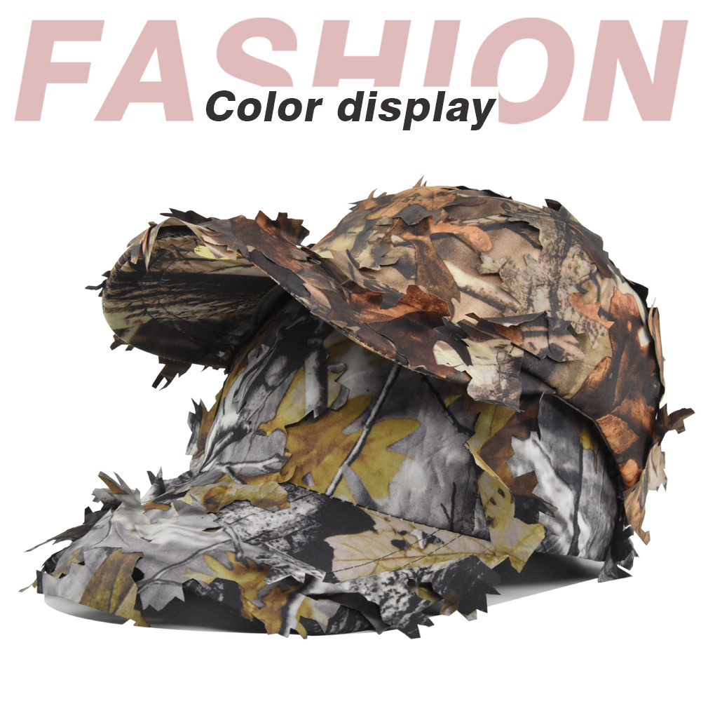 C04 Camouflage Tactical Baseball Cap with Leaf-Style Outdoor Design - Image 3