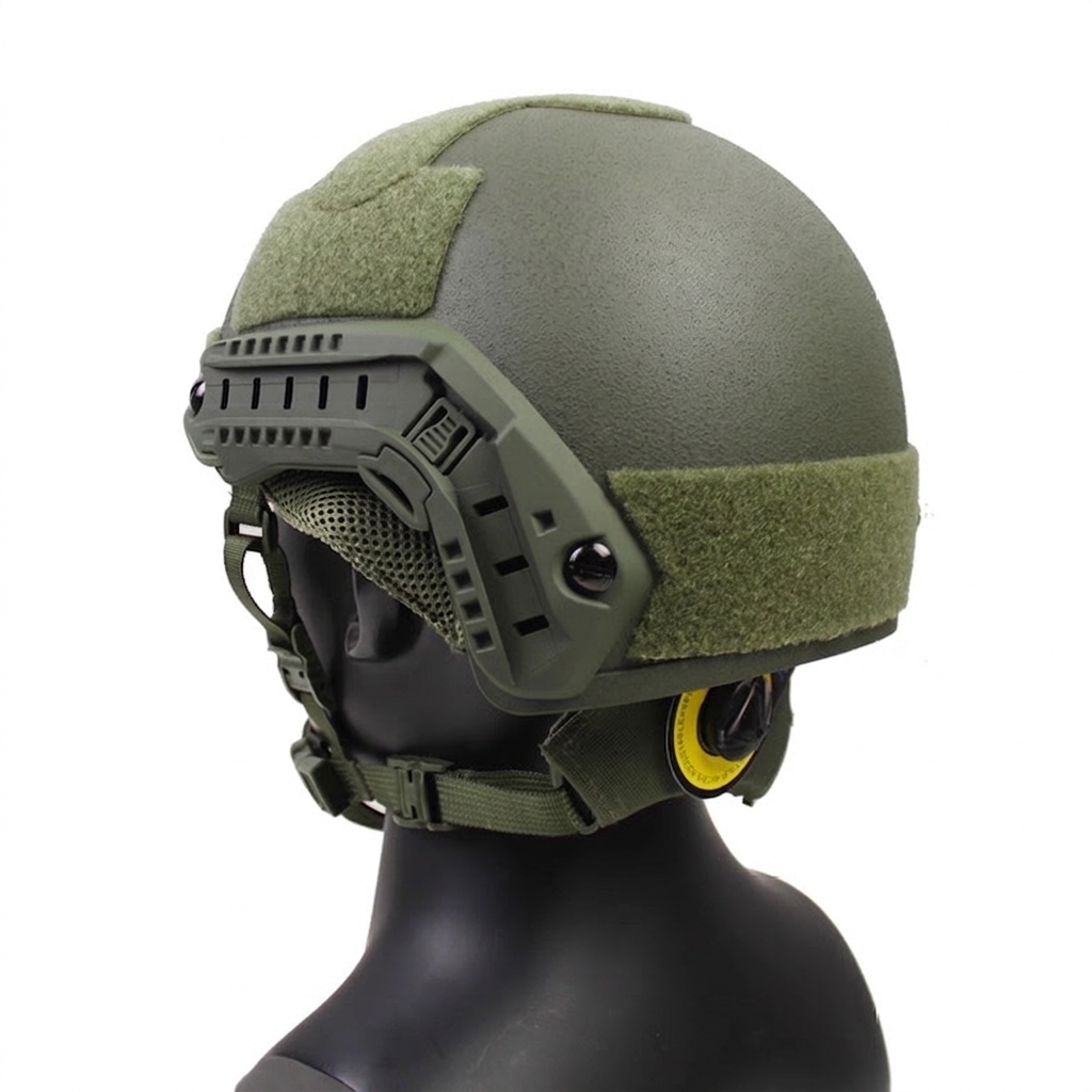 HT04 FAST Fiberglass Tactical Training Helmet with Side Rails and Adjustable Suspension - Image 3