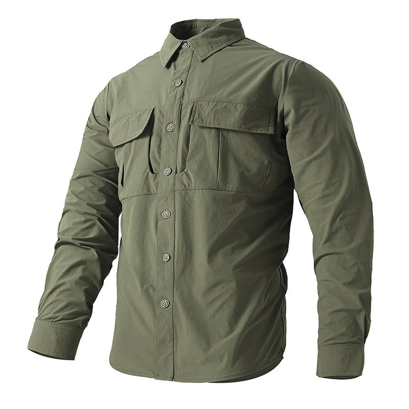 SHL25 Quick-Dry Tactical Long Sleeve Shirt – Lightweight Outdoor Travel Shirt - Image 3