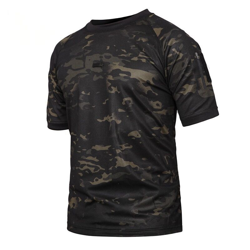 TSS07 Camouflage Tactical T-Shirt – Men's Round-Neck Outdoor Multifunction Short-Sleeved Military Casual Tee - Image 5