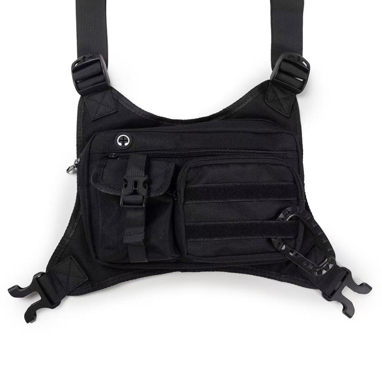 BG13 Tactical Chest Bag – Adjustable Crossbody Utility Vest Bag with Multi-Pocket Storage - Image 4