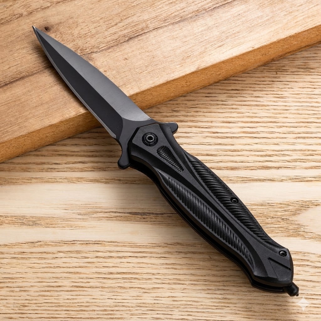 K93 Premium Folding Knife – High-Hardness Stainless Steel with Ergonomic Solid Wood Handle - Image 4