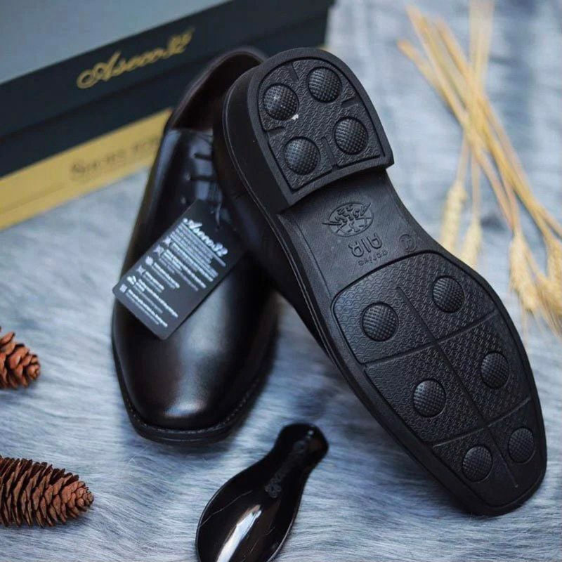 SH15 Premium Military-Inspired Men’s Leather Dress Shoes with Air-Cushioned Sole - Image 4