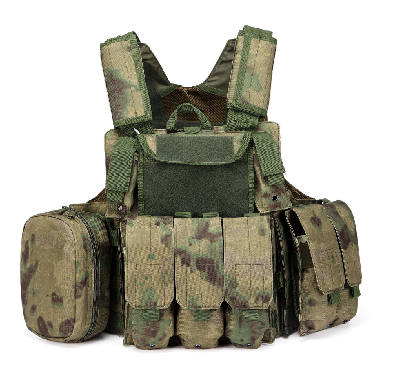 A12 Blackhawk Style Protective Tactical Vest - Outdoor Training Eight-Piece Vest Set - Image 5