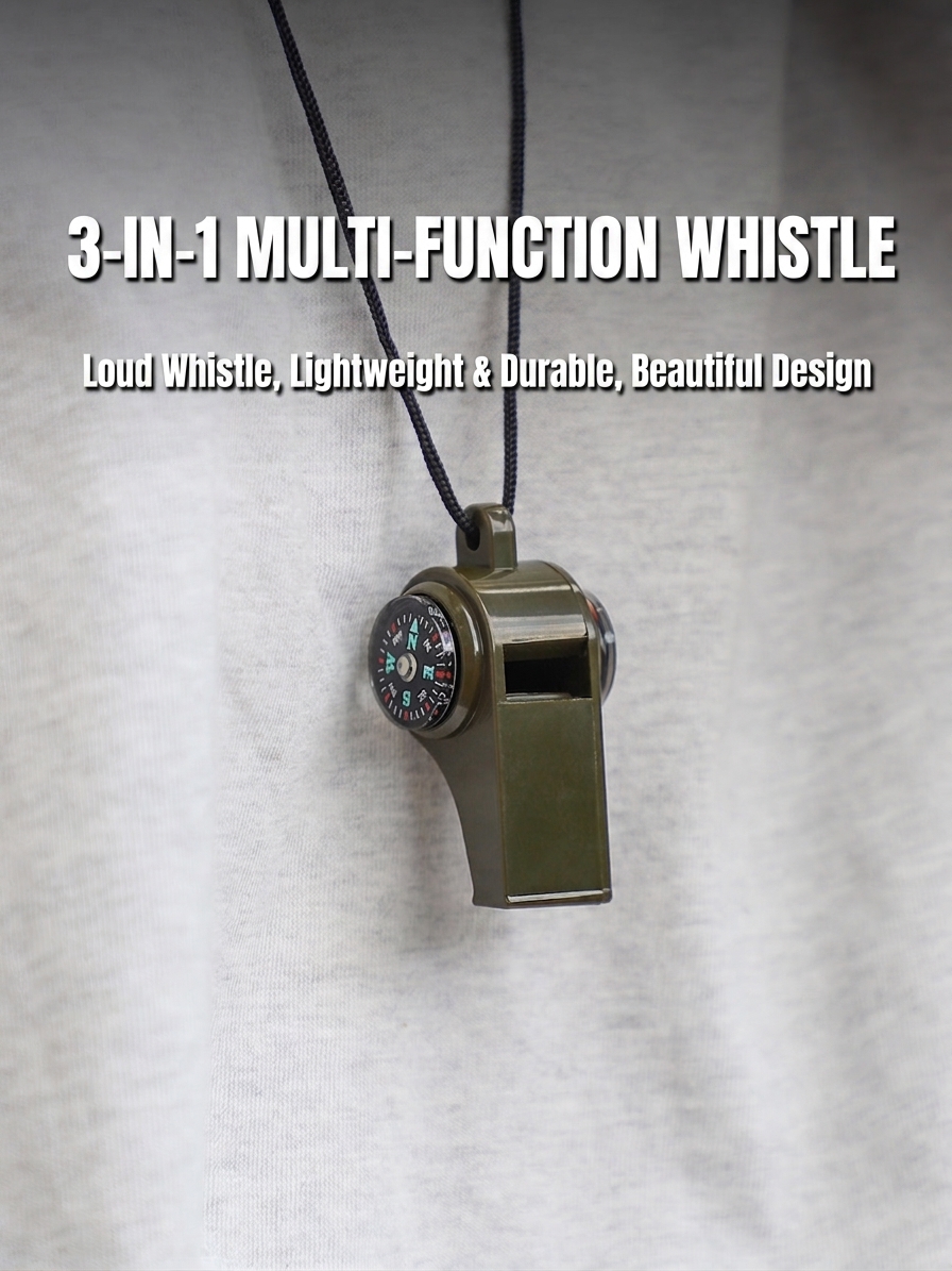 CG07 Three-in-One Outdoor Survival Whistle with Compass, Thermometer and Lanyard - Image 5