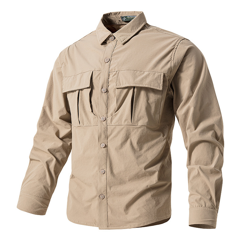 SHL25 Quick-Dry Tactical Long Sleeve Shirt – Lightweight Outdoor Travel Shirt - Image 4