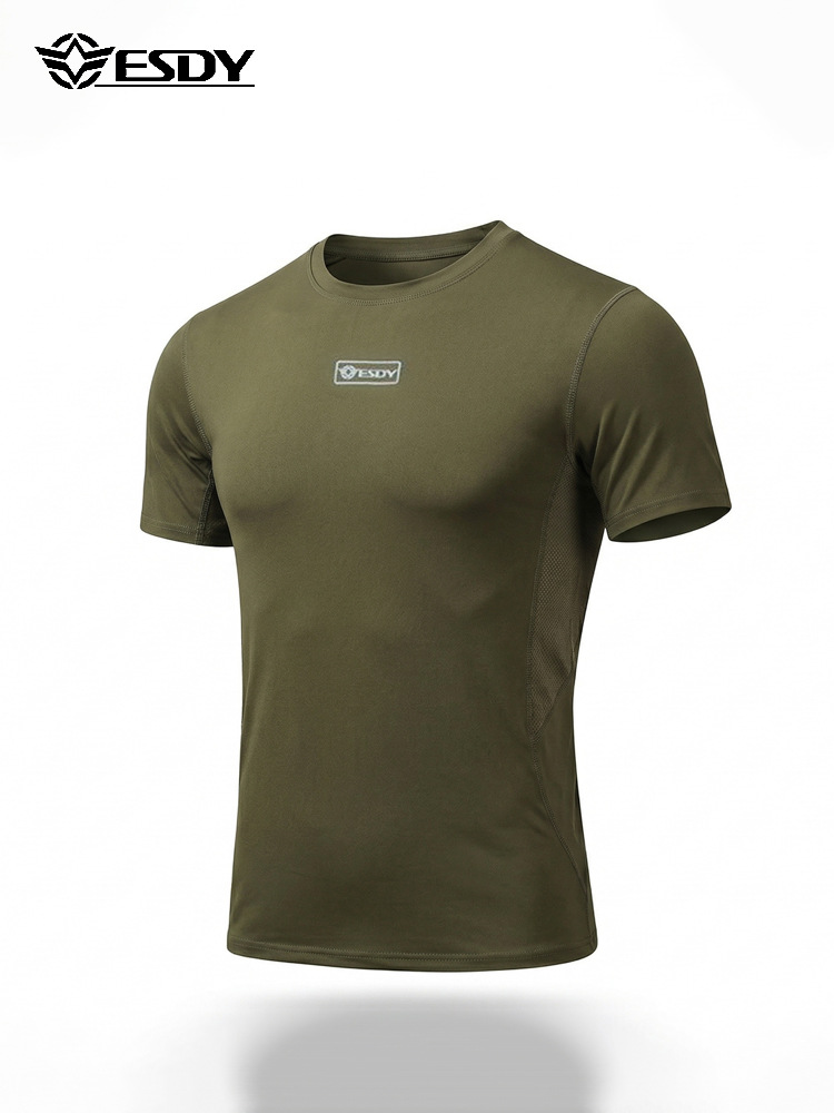 TSS23 Esdy Camouflage Quick-Drying Tactical T-Shirt – Round Neck Training Tee - Image 5