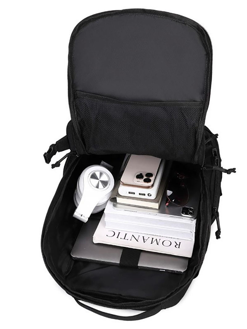 BP05 Urban Outdoor Leisure Backpack - Large Capacity Black Travel, Hiking & Everyday Adventure Pack - Image 5
