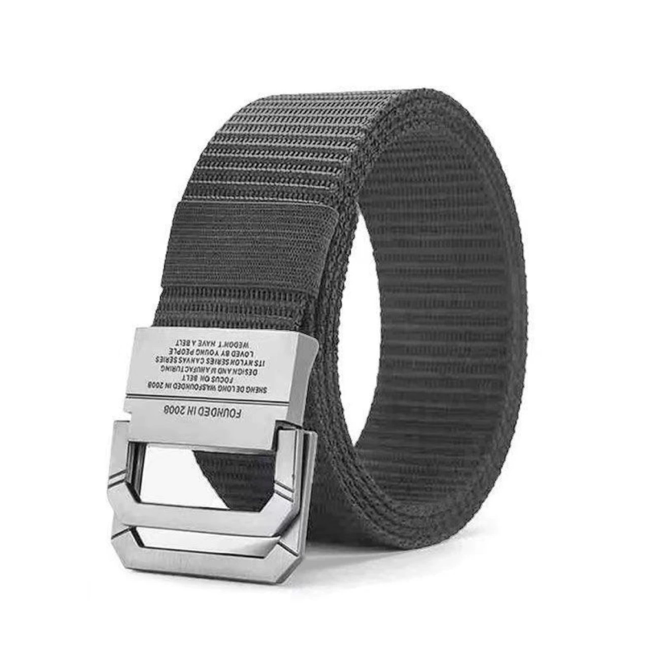 B11 Men’s Casual Canvas Belt with Double Ring Metal Buckle for Outdoor, Workwear and Daily Wear - Image 5