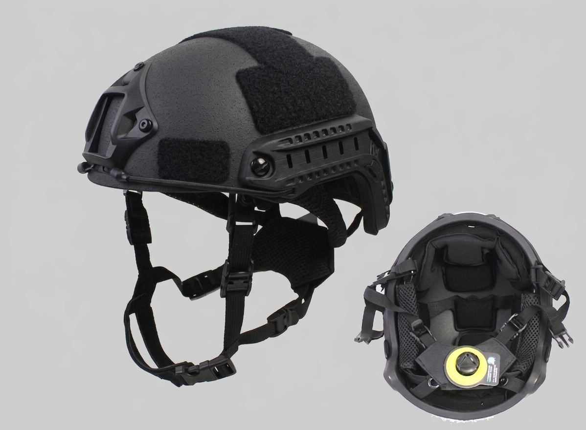 HT04 FAST Fiberglass Tactical Training Helmet with Side Rails and Adjustable Suspension - Image 9