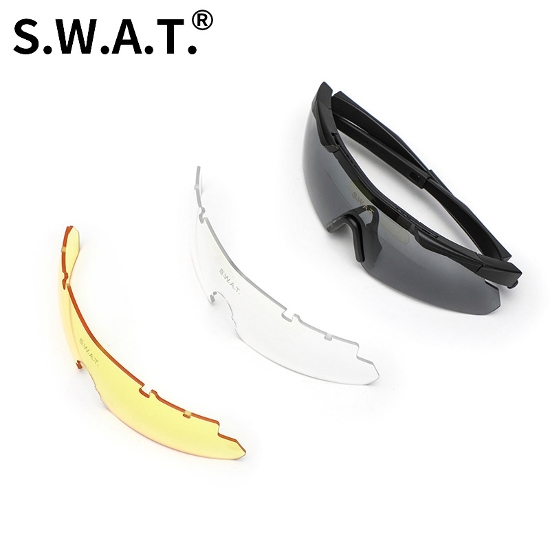 GL14 3-Lens Impact-Resistant Tactical Shooting Glasses Set with Padded Nose Support - Image 5