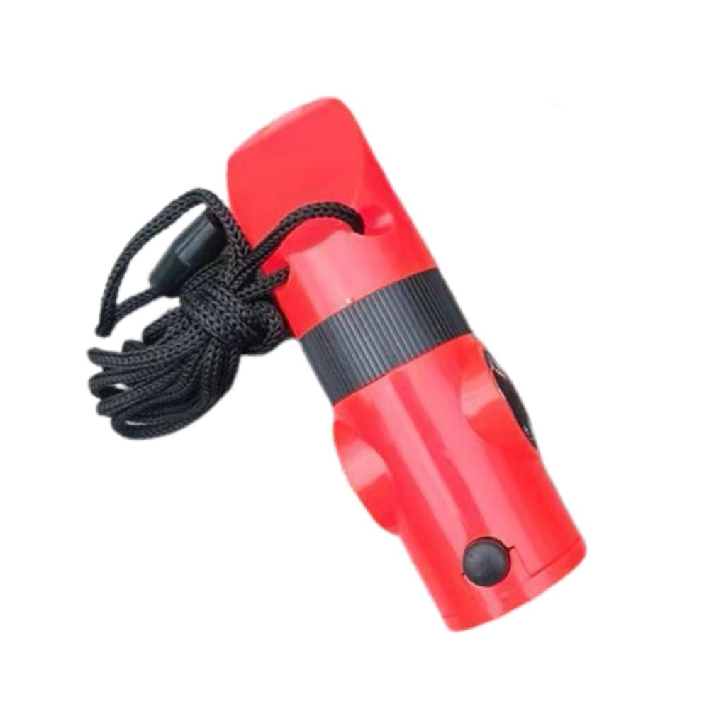 CG06 7-in-1 Outdoor Survival Whistle with Compass, LED Light & Lanyard - Image 5