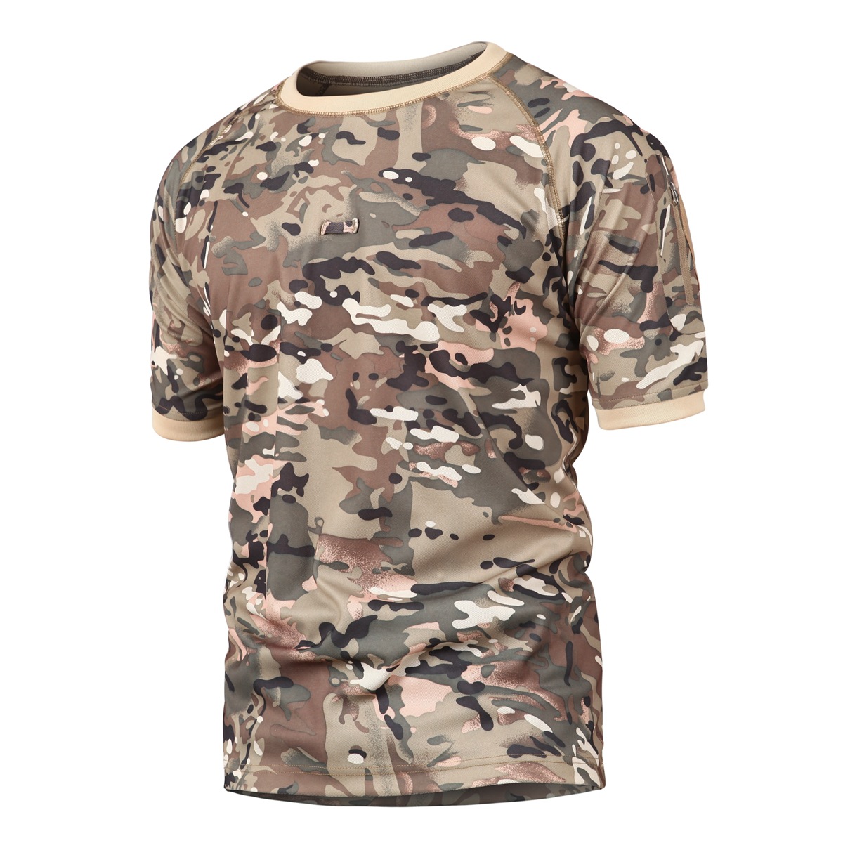 TSS07 Camouflage Tactical T-Shirt – Men's Round-Neck Outdoor Multifunction Short-Sleeved Military Casual Tee - Image 9