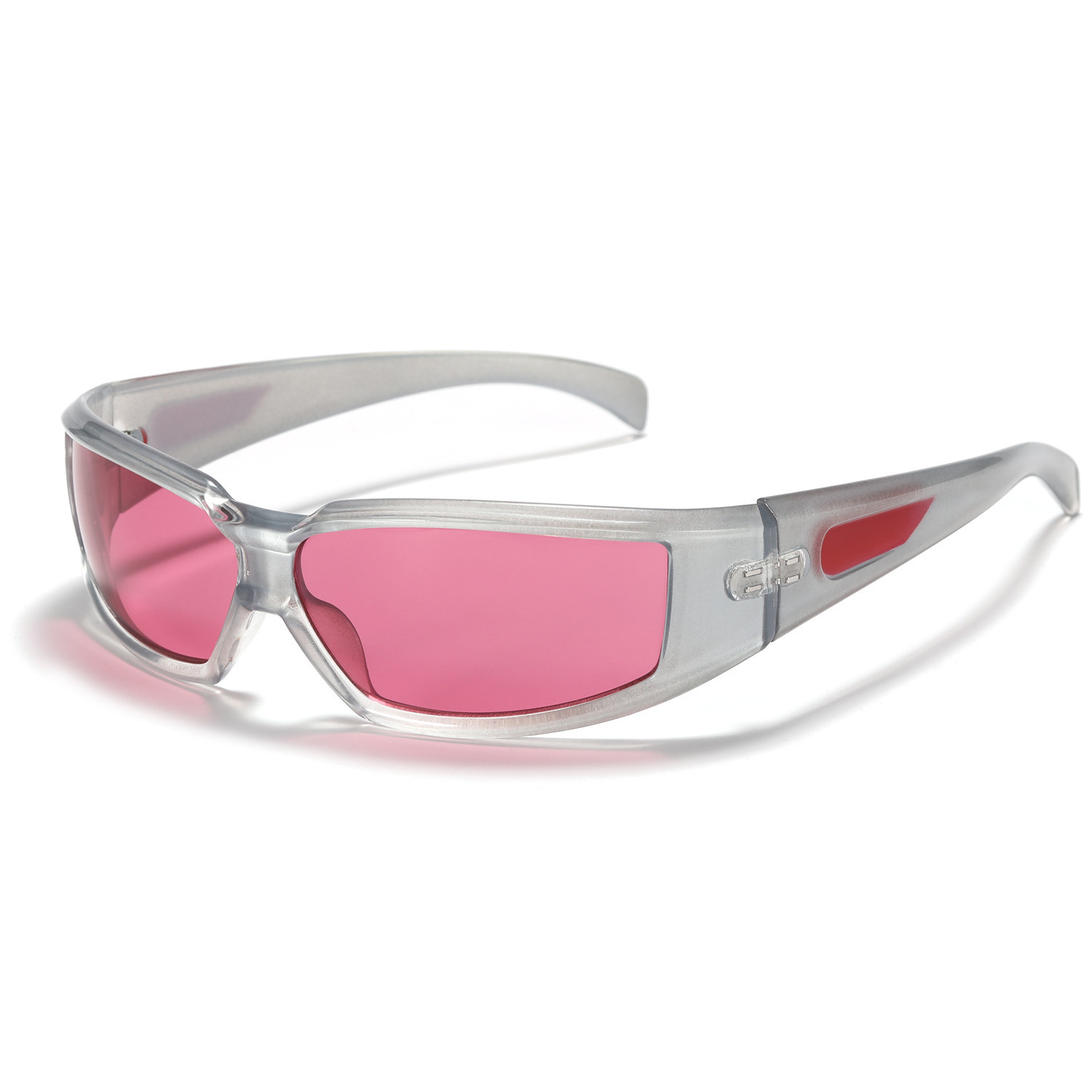 GL10 Futuristic Cyber Square Sunglasses with Reflective Frame and Tinted Lenses - Image 6