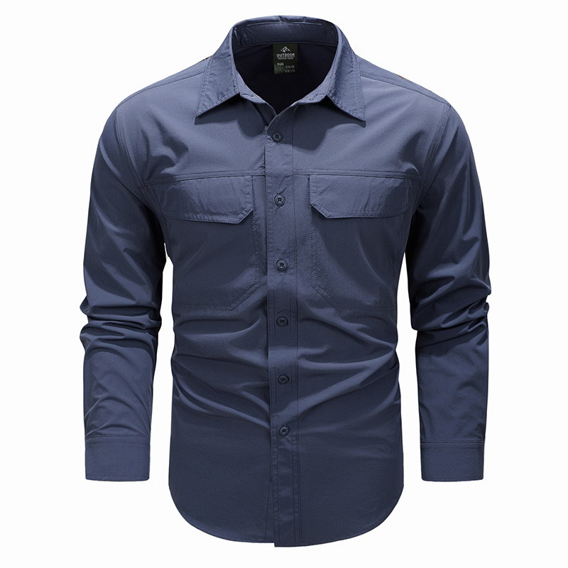 SHL13 Men’s Quick-Drying Long Sleeve Tactical Outdoor Shirt - Image 8