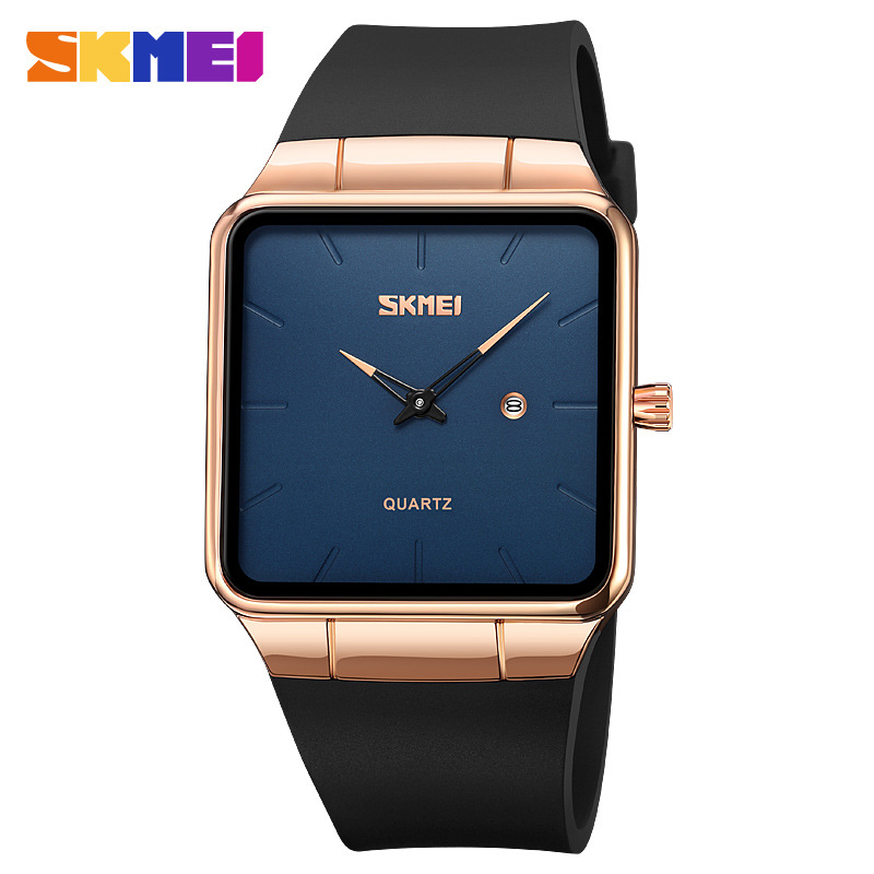 W02 នាឡិកាដៃ Quartz មុខរាងការ៉េ មានប្រអប់បង្ហាញកាលបរិច្ឆេទ និងខ្សែ TPU - Image 6