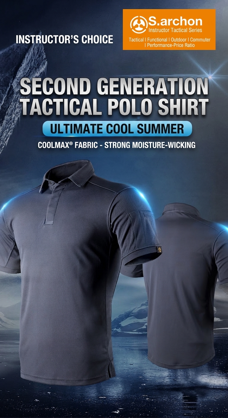 TSS06 Wholesale Instructor Tactical Summer Outdoor T-Shirt – Quick-Drying Men's Lapel Sports Short-Sleeved Loose Polo Shirt - Image 6