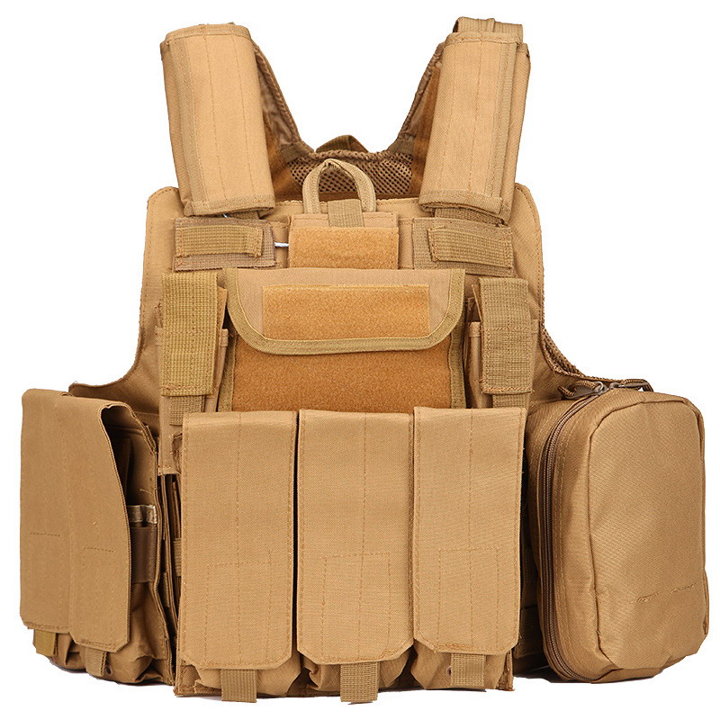 A12 Blackhawk Style Protective Tactical Vest - Outdoor Training Eight-Piece Vest Set - Image 9