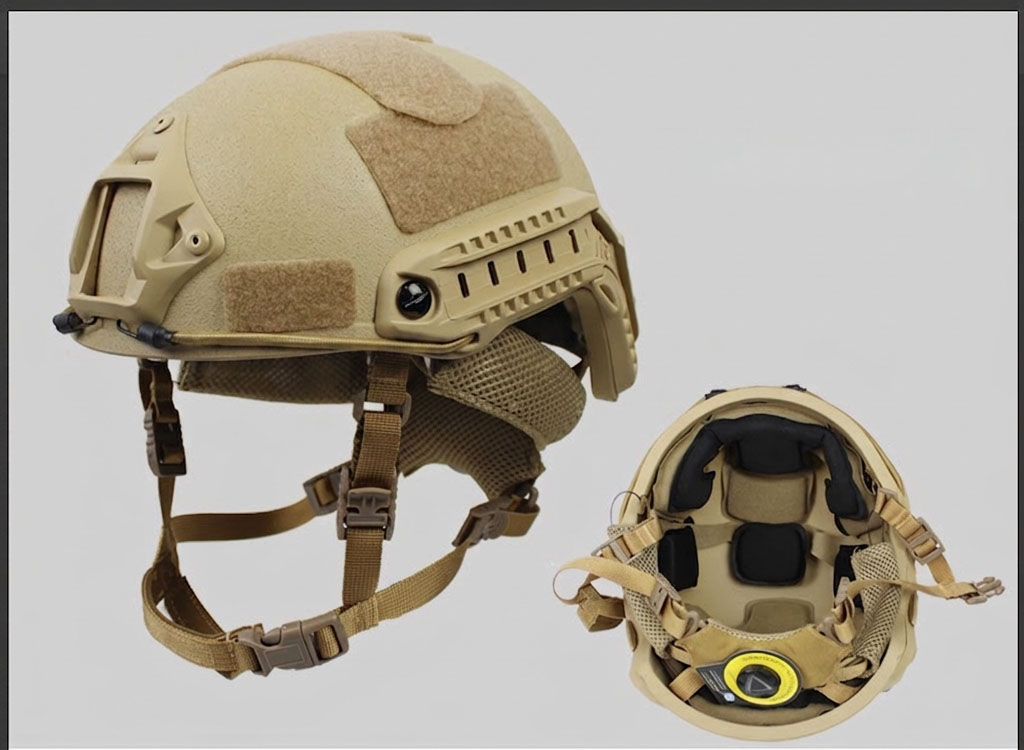 HT04 FAST Fiberglass Tactical Training Helmet with Side Rails and Adjustable Suspension - Image 11