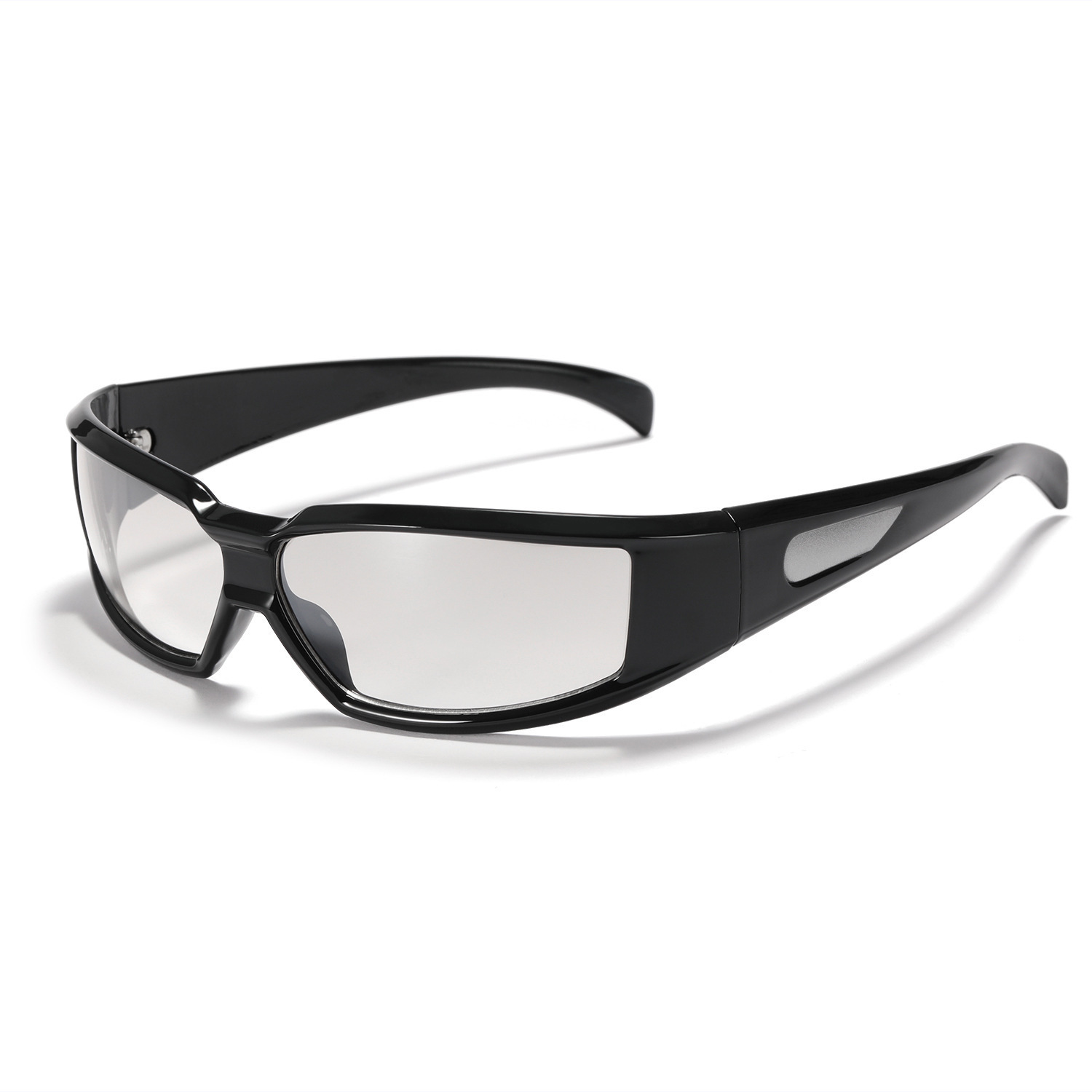 GL10 Futuristic Cyber Square Sunglasses with Reflective Frame and Tinted Lenses - Image 7