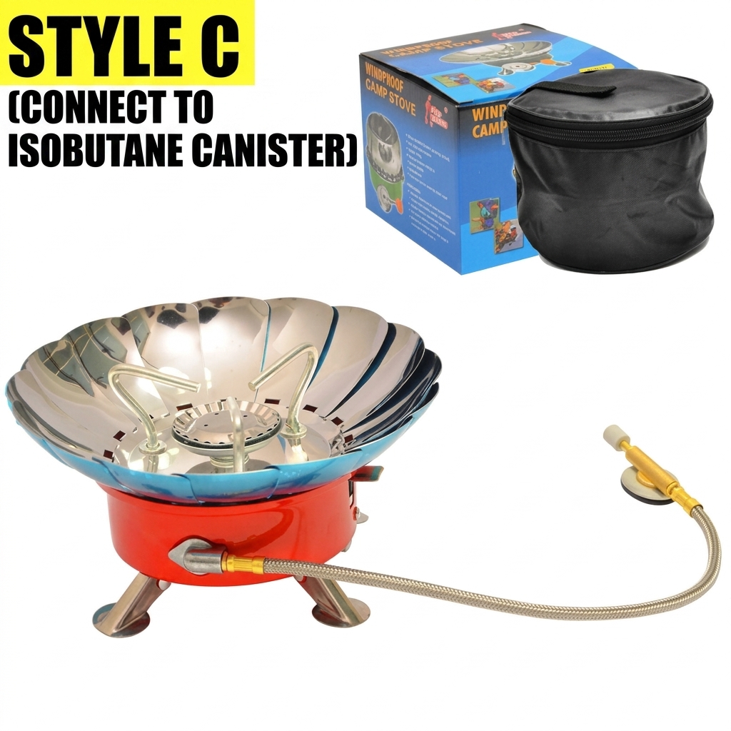 CG03 Portable Windproof Lotus Camping Stove with Foldable Burner Head - Image 5
