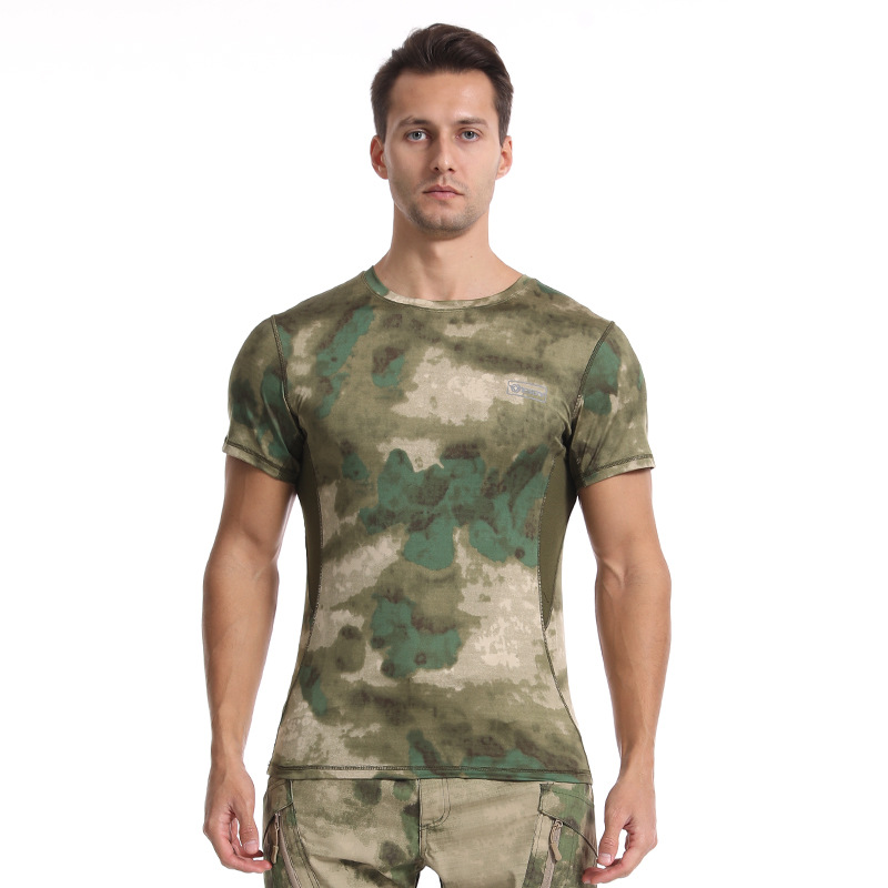 TSS23 Esdy Camouflage Quick-Drying Tactical T-Shirt – Round Neck Training Tee - Image 8