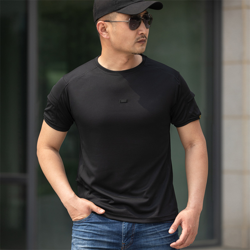 TSS05 Archon Crewneck Quick-Drying T-Shirt – Men's Short-Sleeved Loose Summer Outdoor Tactical Elastic Military-Fan Top - Image 7