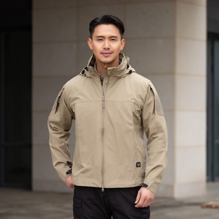 JK01 Archon Men's Outdoor Soft Shell Tactical Jacket - Lightweight Windproof Waterproof Hooded Jacket for Spring, Autumn, Commuting, Travel, and Tactical Outdoor Use