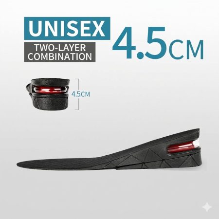 SI06 4.5cm Two-Layer Air Cushion Height Increase Insoles for Men and Women