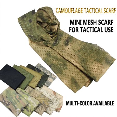 CG12 Tactical Camouflage Breathable Mesh Neck Scarf for Outdoor Protection