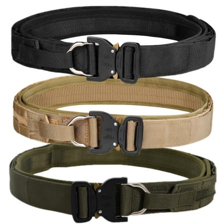 TBK04 Double-Layer Tactical Utility Belt with Alloy Cobra Buckle