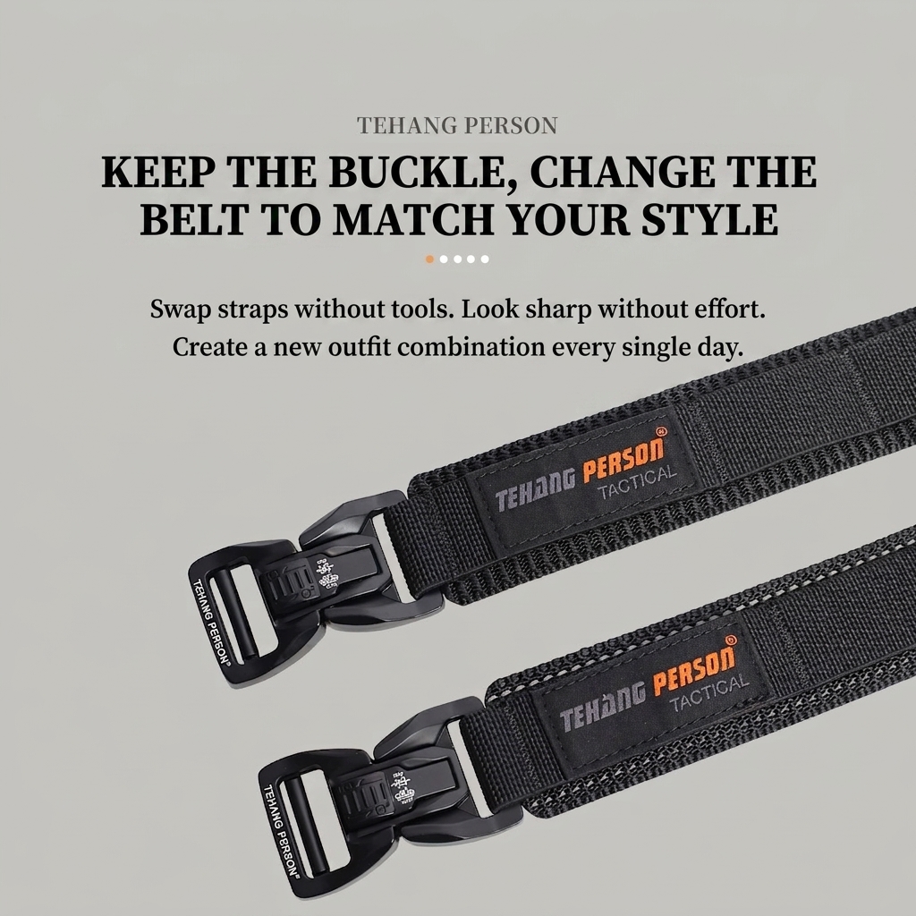 B30 Infrared Reflective Nylon Tactical Belt with Double-Lock Buckle - Image 3