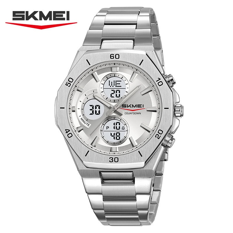 W22 SKMEI Steel Belt Multifunction Electronic Watch - Image 2